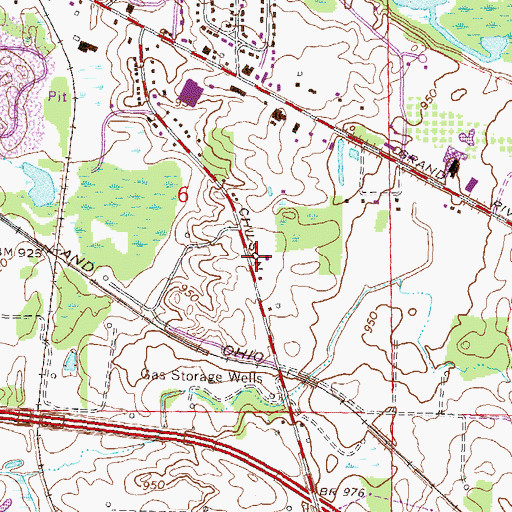 Topographic Map of Liberty Baptist Church, MI