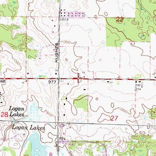 Topographic Map of Life Christian Church, MI