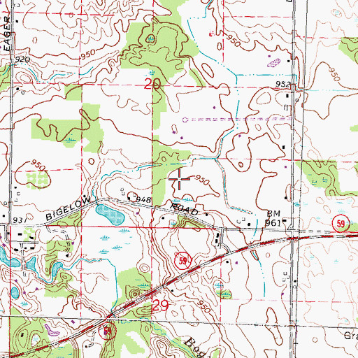 Topographic Map of Hutchings Elementary School, MI