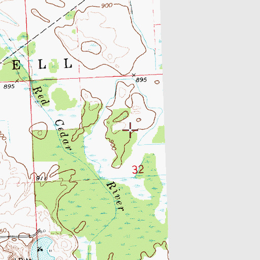 Topographic Map of Burkhart Ridge Mobile Home Park, MI