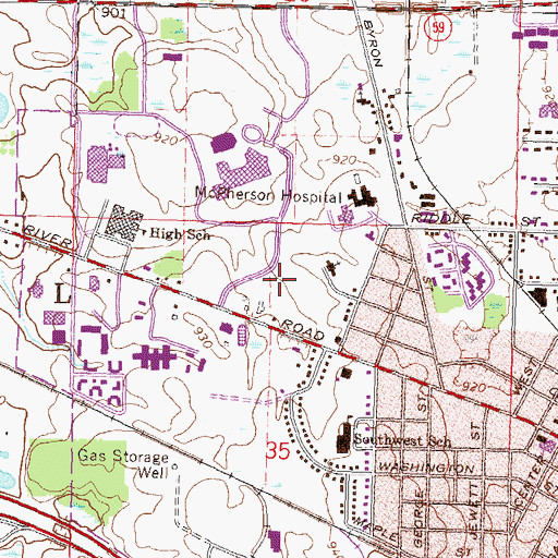 Topographic Map of Challenger Elementary School, MI