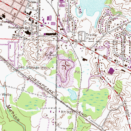 Topographic Map of Lucy Road Park, MI