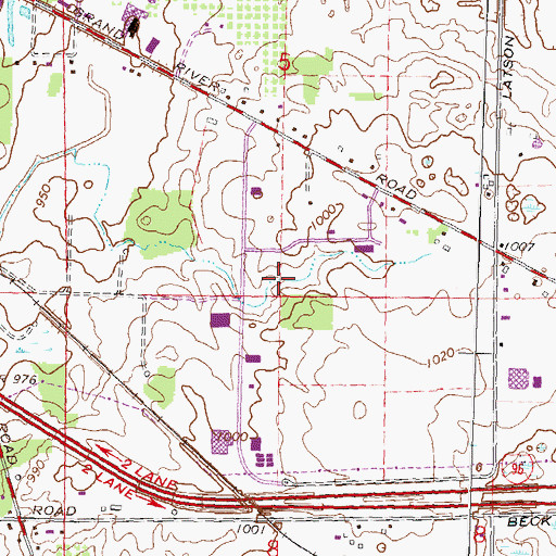 Topographic Map of Cleary University, MI
