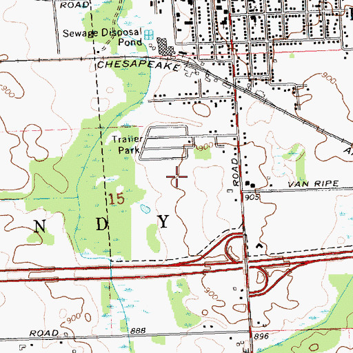 Topographic Map of Grand Shire Estates Mobile Home Park, MI