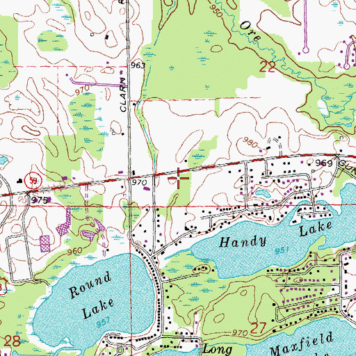 Topographic Map of Hartland Family Physicians, MI