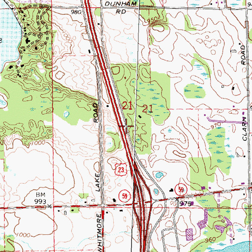 Topographic Map of Fellowship Bible Church, MI