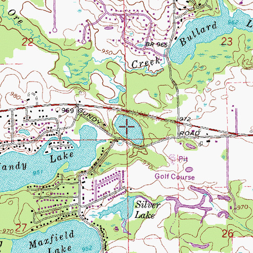 Topographic Map of Dollar Lake, MI