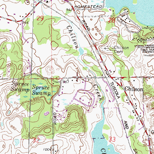 Topographic Map of New Life Community Church of Brighton, MI