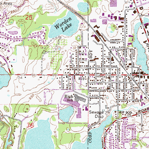 Topographic Map of 242 Community Church, MI