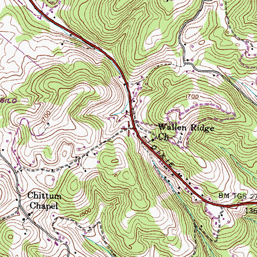 Topographic Map of Highberry Trailer Park, TN