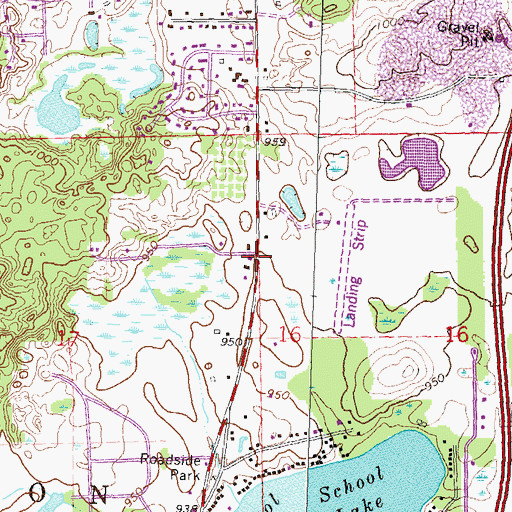 Topographic Map of Saint Mary Magdalen Catholic Church, MI