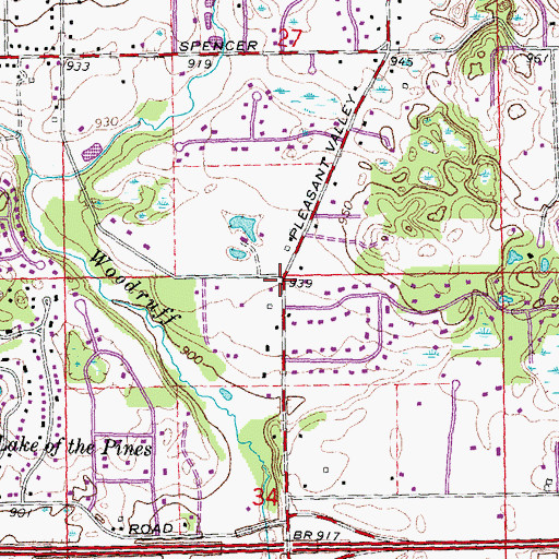 Topographic Map of Lord of Life Lutheran Church, MI