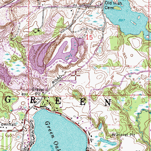 Topographic Map of Coleman Park, MI