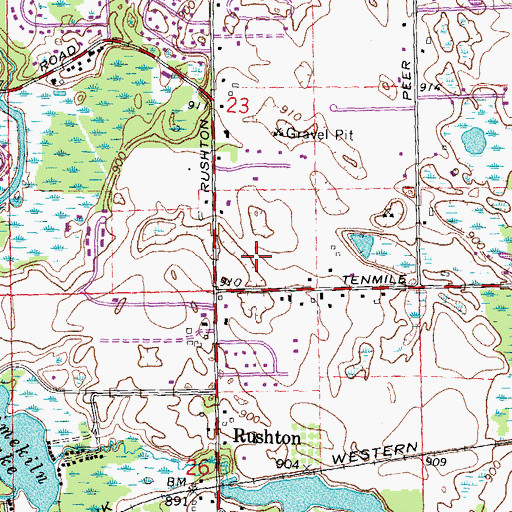 Topographic Map of Brummer Elementary School, MI