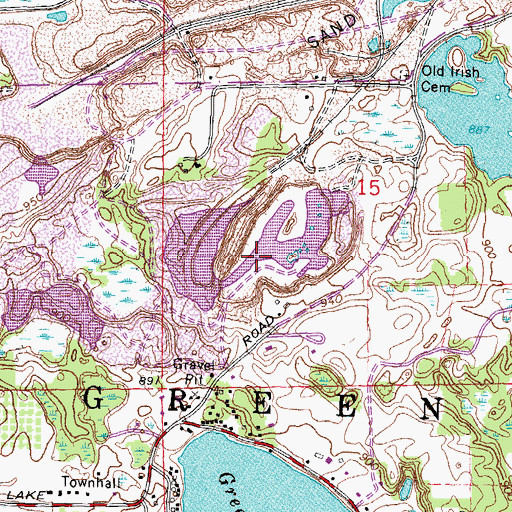 Topographic Map of Silver Fox Lake, MI