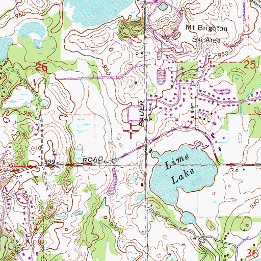Topographic Map of Maltby Middle School, MI