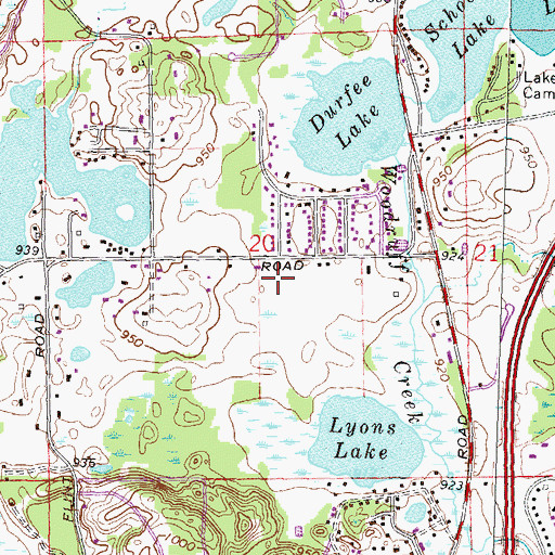 Topographic Map of Hilton Elementary School, MI
