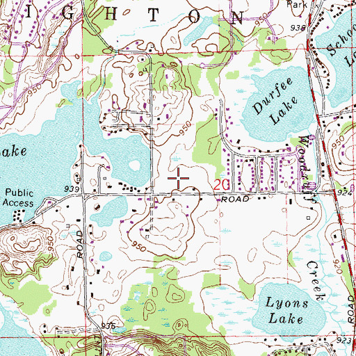 Topographic Map of Cornerstone Christian School, MI
