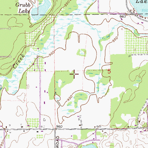Topographic Map of Huntmore Golf Club, MI