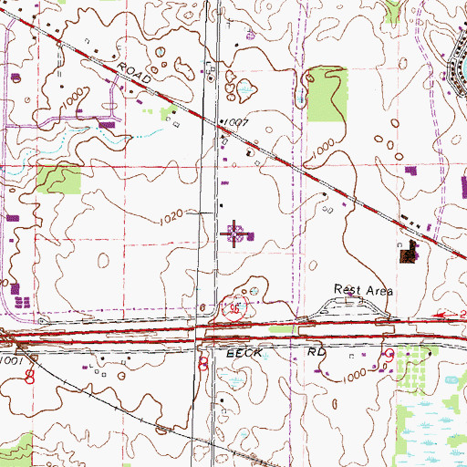 Topographic Map of Latson Elementary School, MI