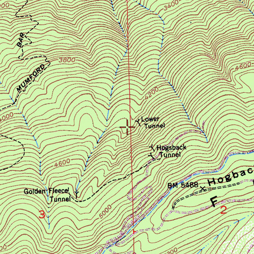 Topographic Map of Lower Tunnel, CA