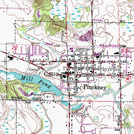 Topographic Map of Good News Community Chapel, MI