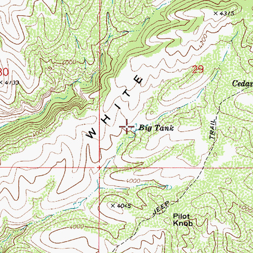Topographic Map of Big Tank, AZ