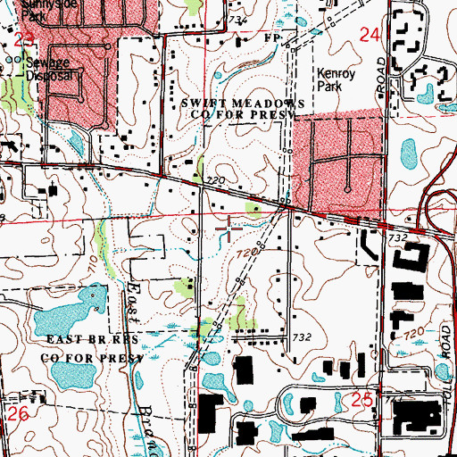 Topographic Map of Schwartz Nursery and Garden Center, IL