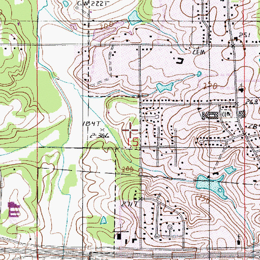 Topographic Map of Hoogland's Plant Farm, LA