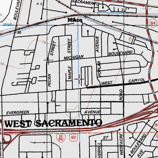 Topographic Map of El Rancho Drive-In (historical), CA