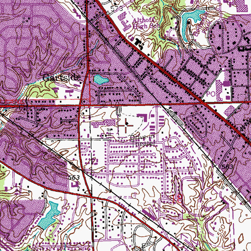 Topographic Map of Skyview Drive-In, IL