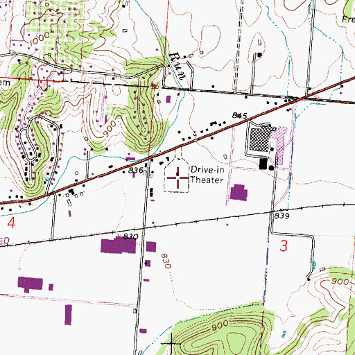 Topographic Map of Skyview Drive-In, OH