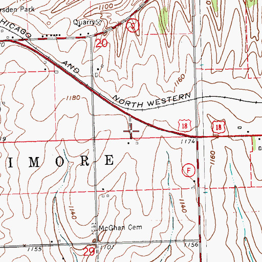 Topographic Map of Maple Lane Trailer Court, WI