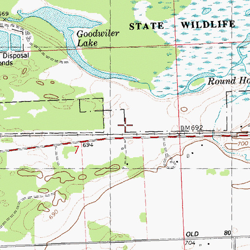 Topographic Map of Rux Mobile Home Park, WI