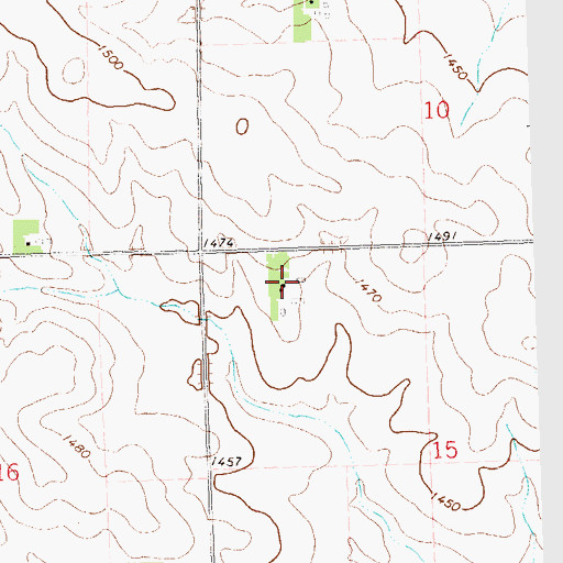 Topographic Map of B and G Farm, IA