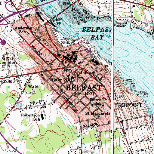 Topographic Map of National Theatre Workshop of the Handicapped-Crosby School, ME
