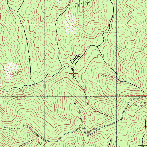Topographic Map of Luckie Trail, CA