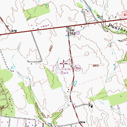 Topographic Map of Country Home Trailer Park, OH