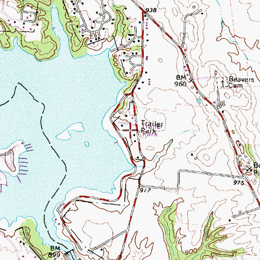 Topographic Map of Lighthouse Trailer Park, OH