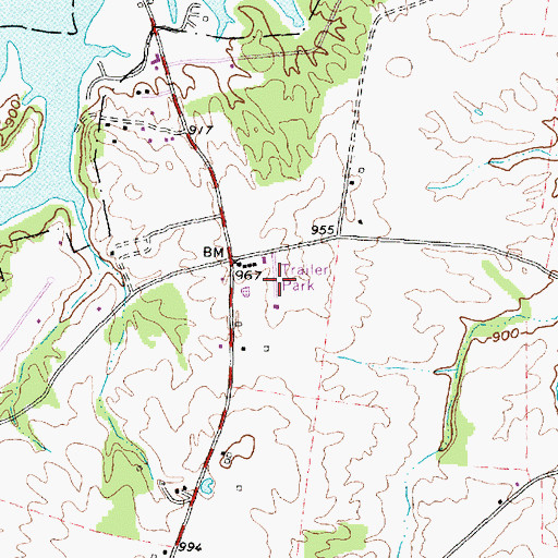 Topographic Map of South Branch Trailer Court, OH