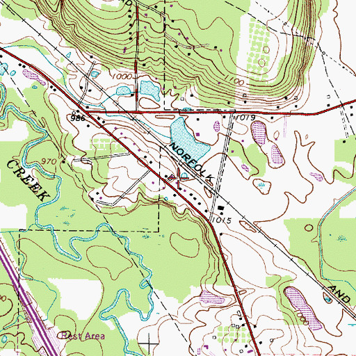 Topographic Map of Kollman's Greenhouse, OH