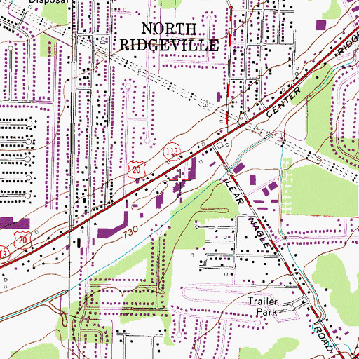 Topographic Map of Garden Village Nursery, OH