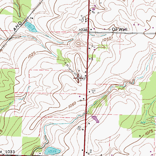 Topographic Map of Kruggel Farms, OH
