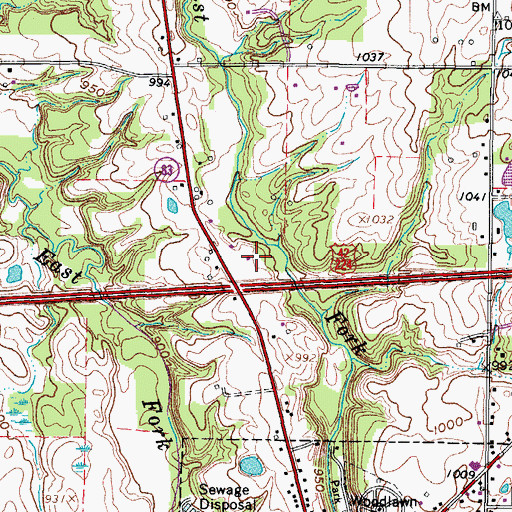 Topographic Map of Turning Point Farm, OH