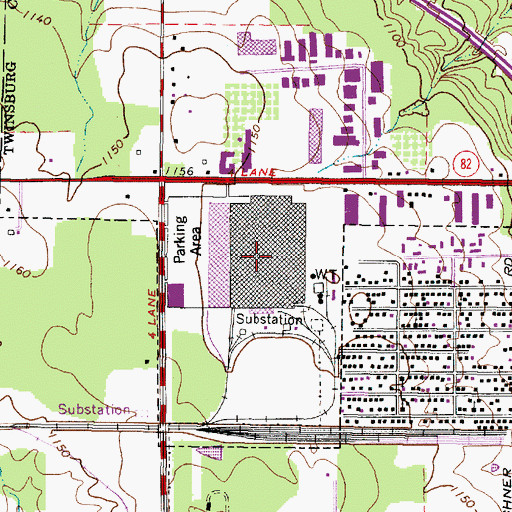 Topographic Map of Chrysler Industrial Park, OH