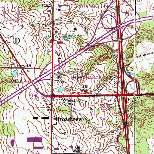 Topographic Map of Kinross Lakes Commercial Park, OH