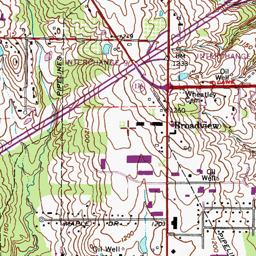 Topographic Map of Stonegate Corporate Park, OH