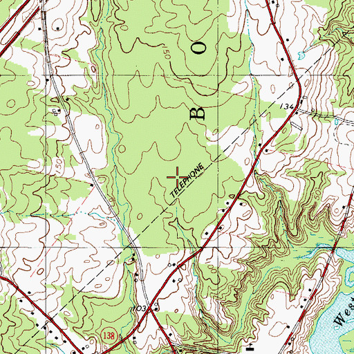 Topographic Map of Bowdoinham Census Designated Place, ME