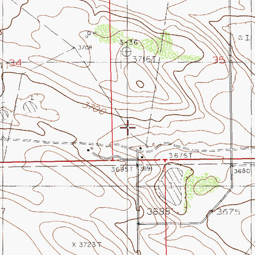 Topographic Map of Hobbs Southwest Division, NM
