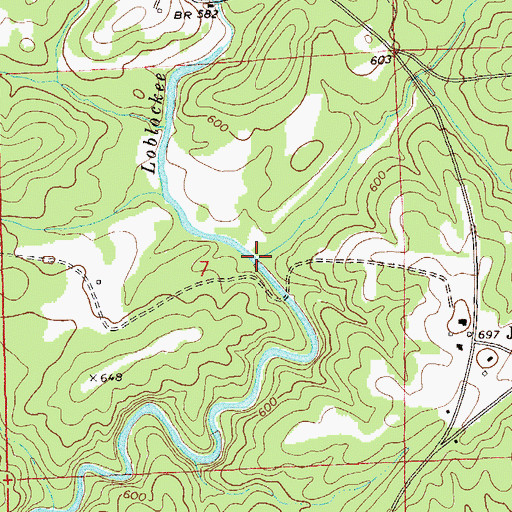Topographic Map of Swingle Creek, AL